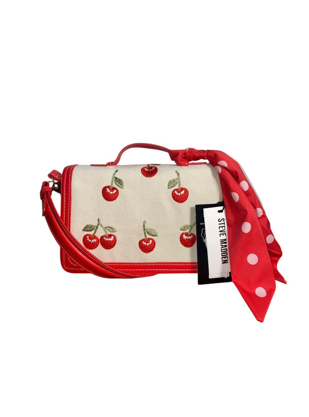 Bolsa Crossbody Steve Madden Cherry – Estilo Vintage con Pañuelo