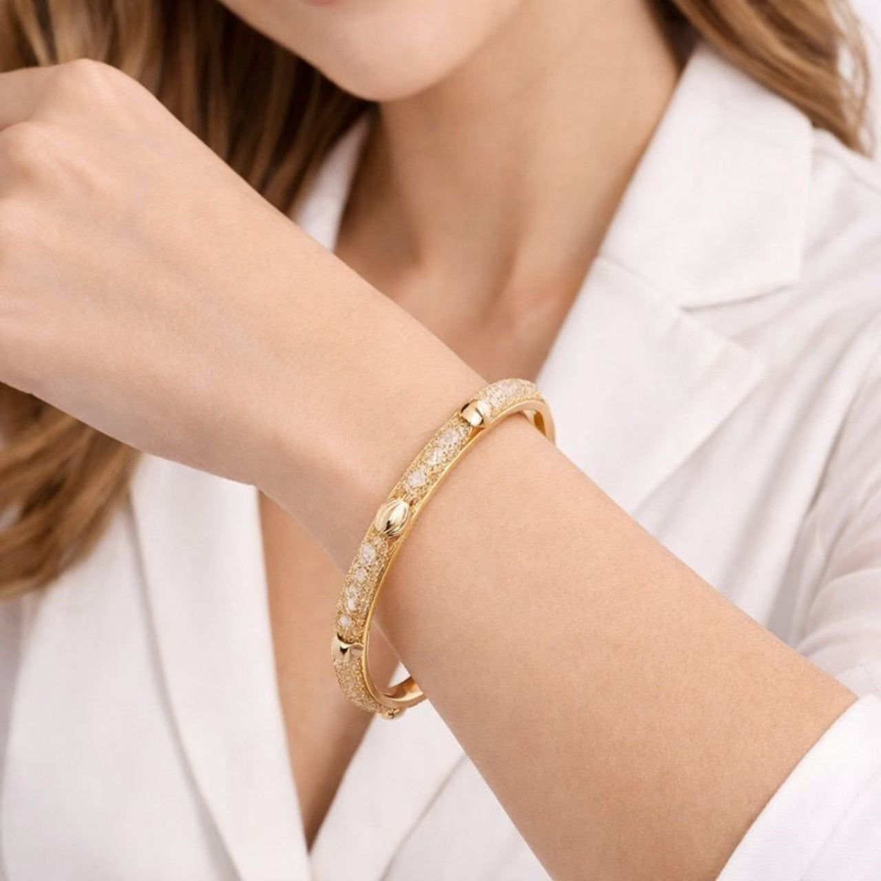 Brazalete Ocean Heart Red Cristales blancos.