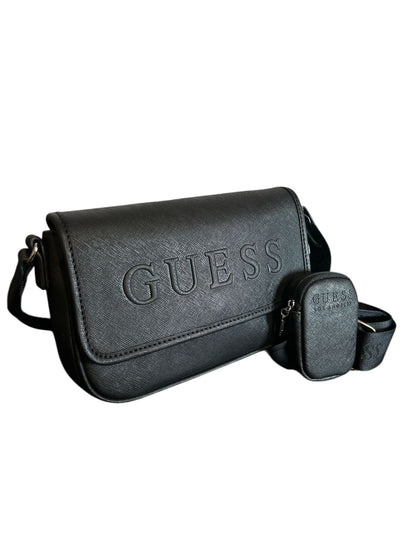 Crossbody GUESS Negra con Monedero | Moderna y Versátil